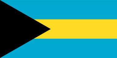 Bahamalar bayrak standart şekil ve renk