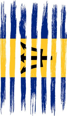 Png veya şeffaf arkaplanda izole edilmiş fırça boyalı Barbados bayrağı, Sembol Barbados, afiş, reklam, promosyon, tasarım, vektör, üst düzey kazanç spor ülkesi