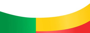 Benin  flag wave  isolated  on png or transparent background,Symbol Benin,template for banner,card,advertising ,promote,and business matching country poster, vector illustration