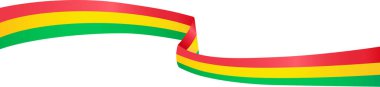 Bolivia flag wave isolated on png or transparent background
