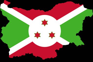 Şeffaf arkaplanda Burundi bayrağı