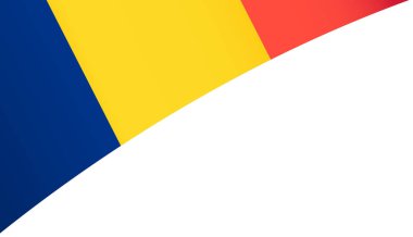 Chad flag wave isolated on png or transparent background