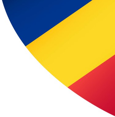 Chad flag wave isolated on png or transparent background