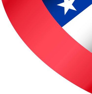 Chile flag wave isolated on png or transparent background