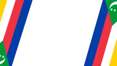 Comoros flag wave isolated on png or transparent background