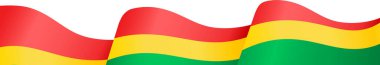 Republic of the Congo flag wave isolated on png or transparent background