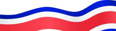 Costa Rica flag wave isolated on png or transparent background