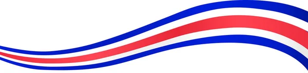 Costa Rica Flag Wave Isolated Png Transparent Background — 스톡 벡터
