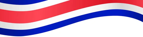 Vague Drapeau Costa Rica Isolée Sur Fond Png Transparent — Image vectorielle
