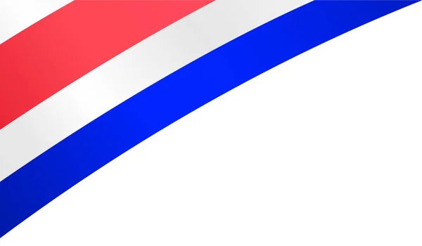 Costa Rica Flag Wave Isolated Png Transparent Background — 图库矢量图片