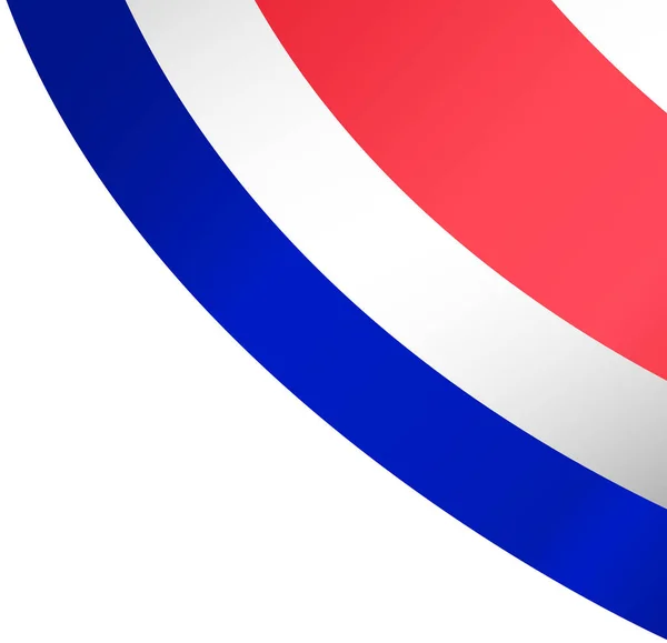 Costa Rica Flag Wave Isolated Png Transparent Background — 图库矢量图片