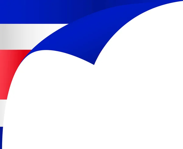 Costa Rica Flag Wave Isolated Png Transparent Background — Image vectorielle