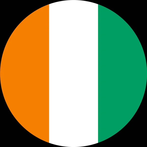 Cote Ivoire Flag Wave Isolated Png Transparent Background — 图库矢量图片