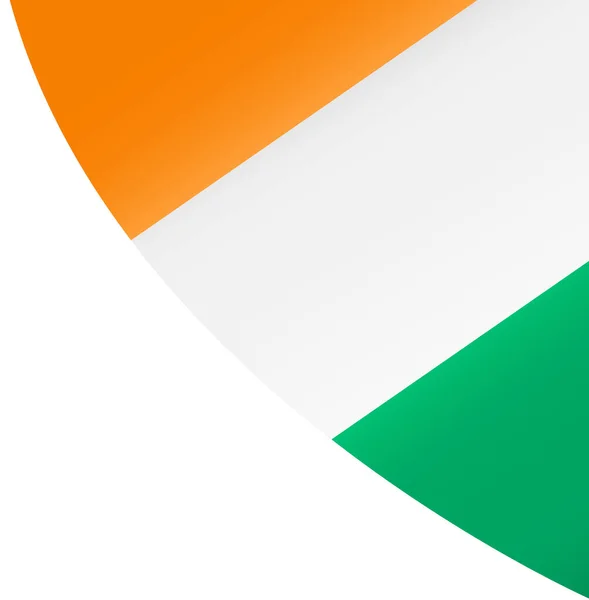 Cote Ivoire Flag Wave Isolated Png Transparent Background — Image vectorielle
