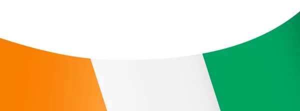 Cote Ivoire Flag Wave Isolated Png Transparent Background — Stok Vektör