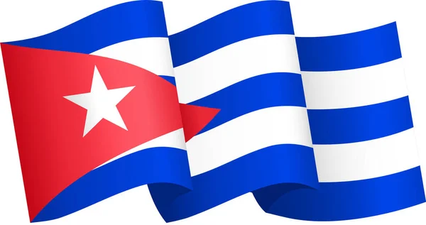Kuba Fahnenschwenke Isoliert Auf Png Oder Transparentem Hintergrund — Stockvektor