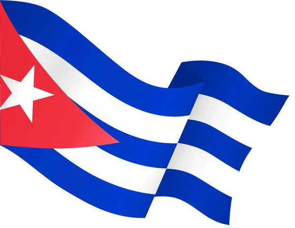 Cuba Bandeira Onda Isolada Png Fundo Transparente — Vetor de Stock
