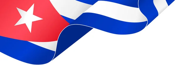 Cuba Vague Drapeau Isolé Sur Fond Png Transparent — Image vectorielle