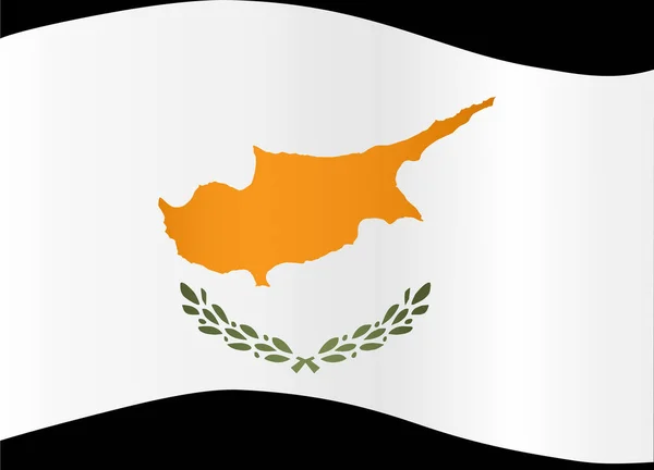 Chipre Onda Bandeira Isolada Png Fundo Transparente —  Vetores de Stock