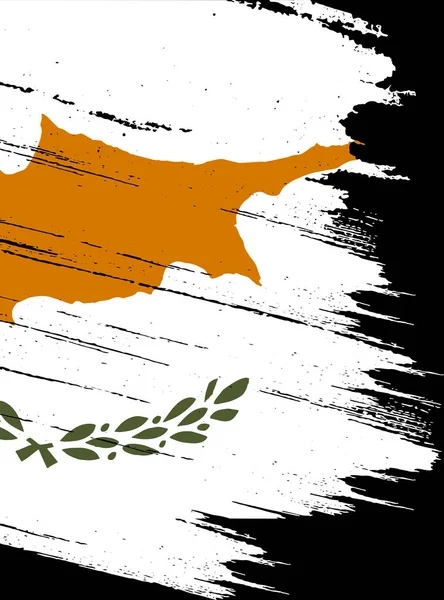 Σημαία Κύπρου Βαφή Υφή Πινέλου Που Απομονώνεται Png Διάφανο Φόντο — Διανυσματικό Αρχείο