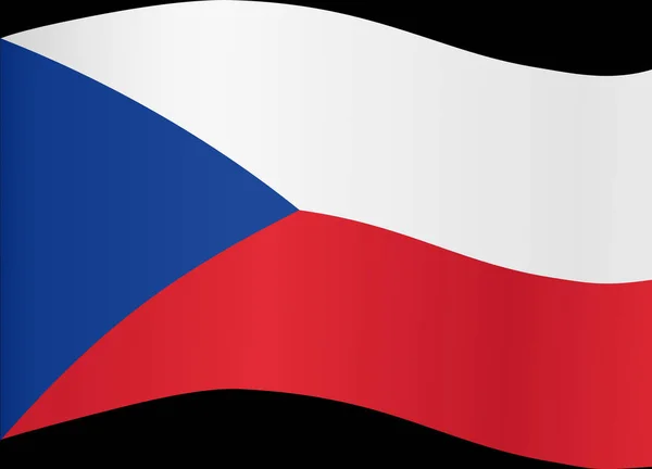 Czech Republic Flag Wave Isolated Png Transparent Background — ストックベクタ