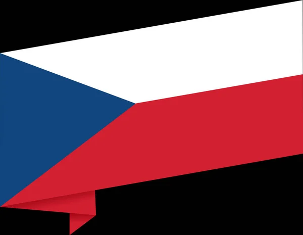 República Checa Onda Bandera Aislada Png Fondo Transparente — Vector de stock