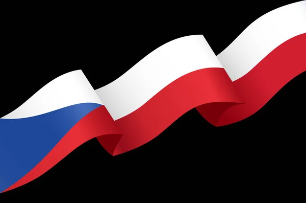 Drapeau République Tchèque Isolé Sur Fond Png Transparent — Image vectorielle