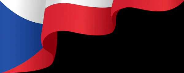 Vlajková Vlna České Republiky Izolovaná Png Nebo Průhledném Pozadí — Stockový vektor