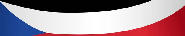 Tjeckien Flagga Våg Isolerad Png Eller Transparent Bakgrund — Stock vektor