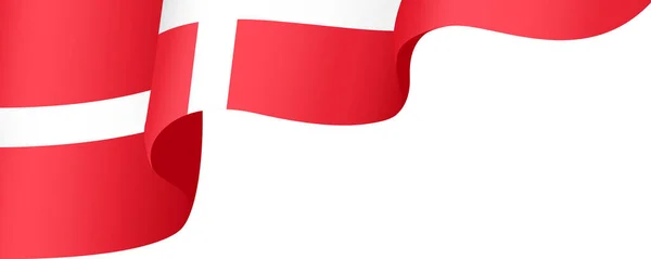 Danemark Vague Drapeau Isolé Sur Fond Png Transparent — Image vectorielle