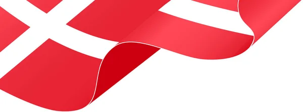 Dánsko Vlajka Vlna Izolované Png Nebo Transparentní Pozadí — Stockový vektor