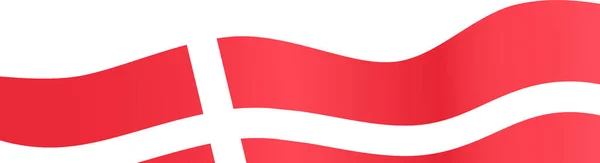Bandera Dinamarca Onda Aislada Png Fondo Transparente — Archivo Imágenes Vectoriales