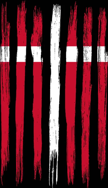 Σημαία Δανίας Πινέλο Χρώματος Υφή Απομονωμένη Png — Διανυσματικό Αρχείο