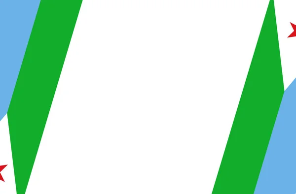 Dzsibuti Zászló Hullám Elszigetelt Png Vagy Átlátszó Háttér — Stock Vector