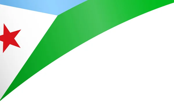 Onda Bandeira Jibuti Isolada Png Fundo Transparente — Vetor de Stock