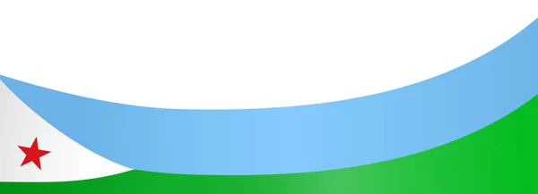 Κύμα Σημαίας Τζιμπουτί Απομονωμένο Png Διαφανές Φόντο — Διανυσματικό Αρχείο