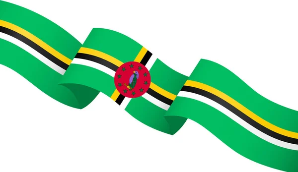 Dominica Bandeira Onda Isolada Png Fundo Transparente —  Vetores de Stock