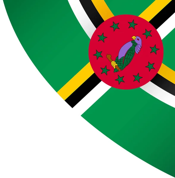 Dominika Zászló Hullám Elszigetelt Png Vagy Átlátszó Háttér — Stock Vector