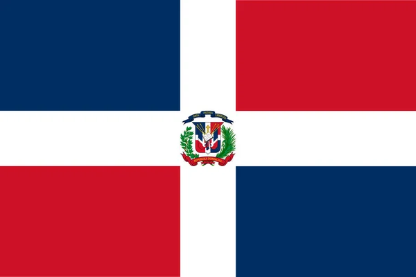 Onda Bandera República Dominicana Aislada Sobre Fondo Png Transparente — Archivo Imágenes Vectoriales