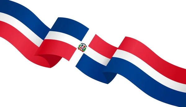 도미니카 공화국의 국기는 Png 배경에 분리되어 — 스톡 벡터