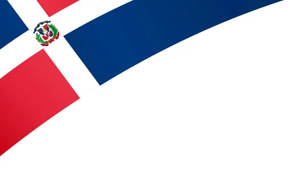 Onda Bandera República Dominicana Aislada Sobre Fondo Png Transparente — Archivo Imágenes Vectoriales
