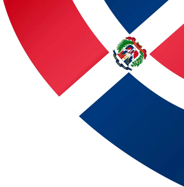 Dominikanische Republik Flagge Welle Isoliert Auf Png Oder Transparentem Hintergrund — Stockvektor
