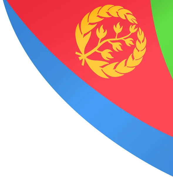 Волна Флага Эритреи Изолирована Png Прозрачном Фоне — стоковый вектор
