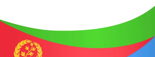 Onda Bandera Eritrea Aislada Sobre Fondo Png Transparente — Archivo Imágenes Vectoriales