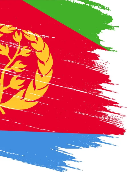 Σημαία Ερυθραίας Βαμμένο Πινέλο Που Απομονώνεται Στο Png — Διανυσματικό Αρχείο