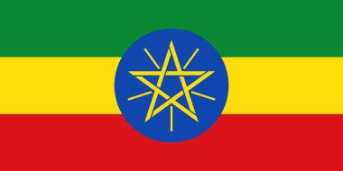 Etiyopya bayrak dalgası png veya şeffaf arkaplanda izole edildi