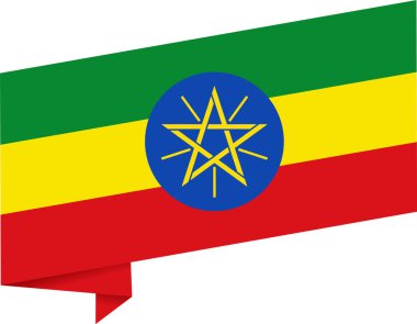 Etiyopya bayrak dalgası png veya şeffaf arkaplanda izole edildi