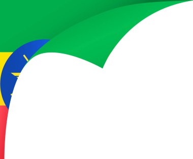 Etiyopya bayrak dalgası png veya şeffaf arkaplanda izole edildi