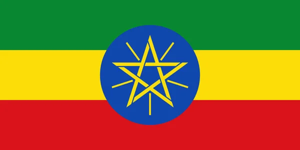 在Png或透明背景上孤立的埃塞俄比亚国旗波 — 图库矢量图片
