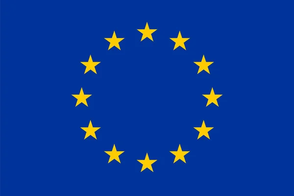 Vlajková Vlna Evropské Unie Izolovaná Png Nebo Průhledném Pozadí — Stockový vektor